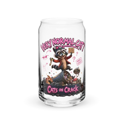 Very Normal Cat 16oz Can Glass