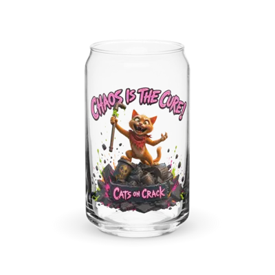 Chaos Is The Cure 16oz Can Glass