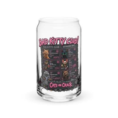 Bad Kitty Club 16oz Can Glass