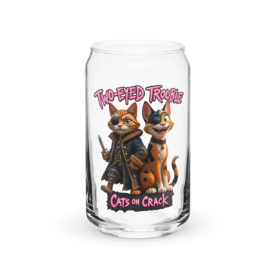 Two Eyed Trouble 16oz Can Glass