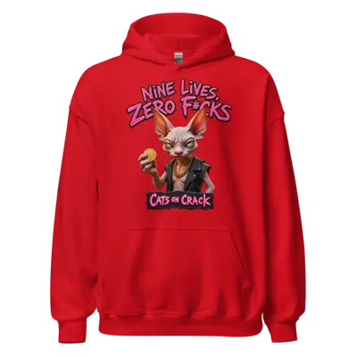 Nine Lives Zero Fucks Hoodie