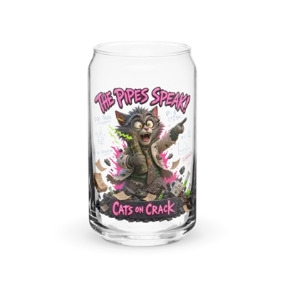 The Pipes Speak 16oz Can Glass