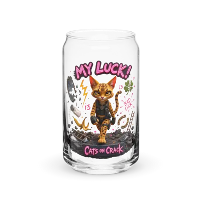 My Luck 16oz Can Glass