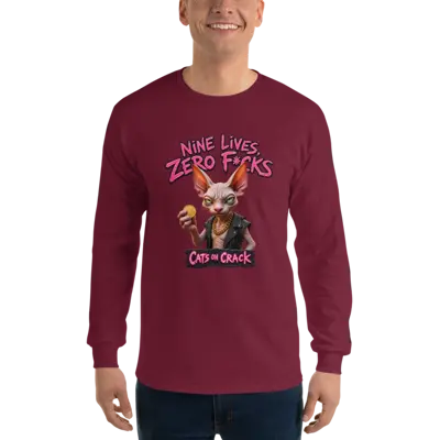 Nine Lives Zero Fucks Long Sleeve