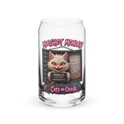 Mugshot Monday 16oz Can Glass