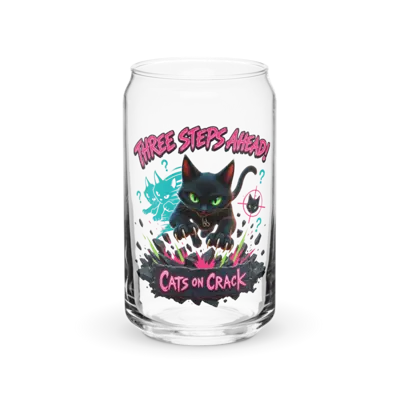 Three Steps Ahead 16oz Can Glass