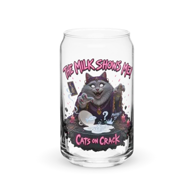 The Milk Shows Me 16oz Can Glass