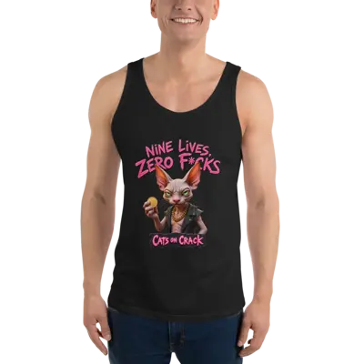 Nine Lives Zero Fucks Vest Tank