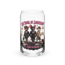 We Deal In Leverage 16oz Can Glass
