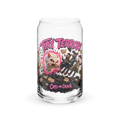 Tiny Terror 16oz Can Glass